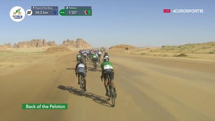 ¿Sterrato o directamente pedalear por el desierto? Espectacular imagen en la 5ª etapa del Saudi Tour