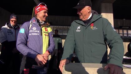 Nach Sprint-Triumph: Herrmann-Wick plaudert mit König Harald V.