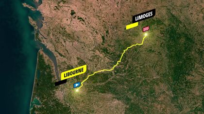 Stage 8 profile and route map: Libourne - Limoges