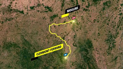 Stage 11 profile and route map: Clermont-Ferrand - Moulins