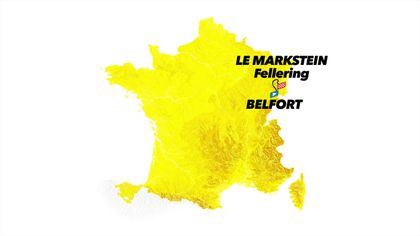 Stage 20 profile and route map: Belfort - Le Markstein Fellering