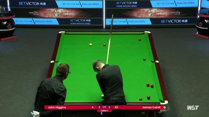 English Open | James Cahill begaat wel heel aparte foul tijdens partij tegen John Higgins