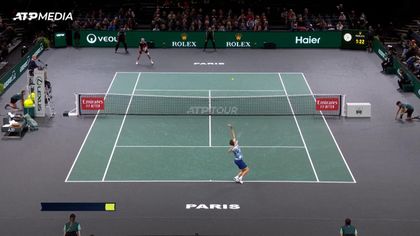 Skrót meczu Hurkacz - Dimitrow w turnieju ATP w Paryżu