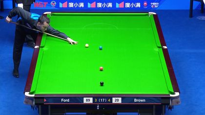 'Very well done' - Ford levels at 4-4 against Brown with century break