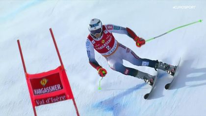 Świetny 1. przejazd Kristoffersena w slalomie gigancie w Val d'Isere