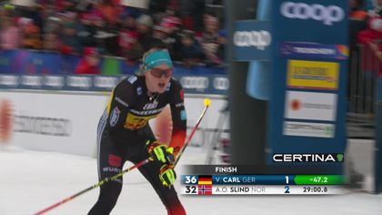 Carl claims first place for Germany in women's 10km classic race at World Cup