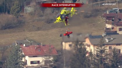 Innerhofer zabrany przez helikopter z trasy supergiganta w Bormio