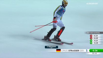 Strasser conduce la prima manche dello slalom di Schladming