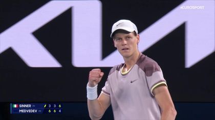 Sinner wygrał 3. seta w meczu Miedwiediewem w finale Australian Open