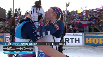 Justine Braisaz-Bouchet a câștigat aurul mondial la mass-start și a intrat într-o categorie selectă