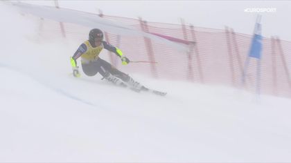 1. przejazd Hector w slalomie gigancie w Are