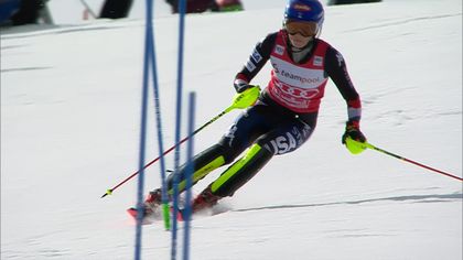 Shiffrin druga po 1. przejeździe slalomu w Saalbach