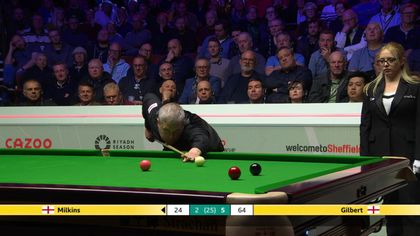 ‘This is amazing’ - Milkins makes stunning clearance against Gilbert