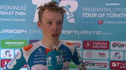 Van den Broek po wygraniu 6. etapu Tour of Turkey