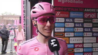 'It's good to be in pink!' - Pogacar matches shades and shorts with maglia rosa