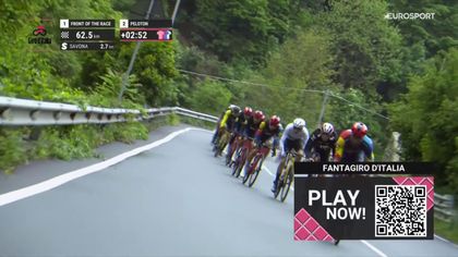 Upadek Girmaya 61 km przed metą 4. etapu Giro d'Italia