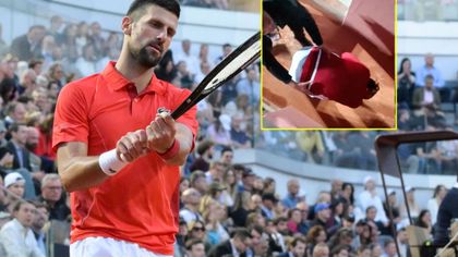 Djokovic se lleva el susto del día: Golpeado en la cabeza por la cantimplora de un fan