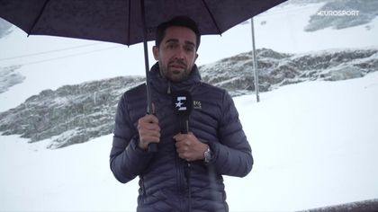"Guardate qui che roba!" Contador sotto la neve sul Foscagno