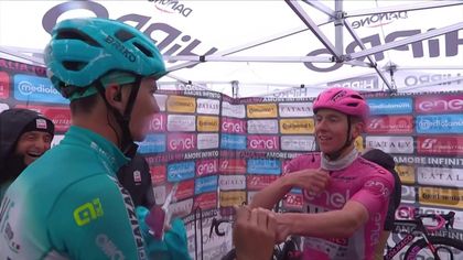 'You are the best!' – Pogacar hands rival pink jersey and sunglasses after beating him