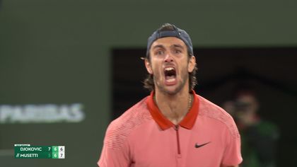 ‘Too good!’ – Musetti takes second set to level against Djokovic