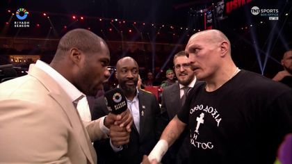 Dubois gatecrashes Usyk winning interview to declare ‘I want my revenge’