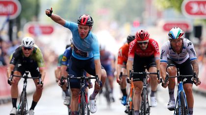 Hayter takes advantage of crash to win stage five and regain lead of Tour of Britain