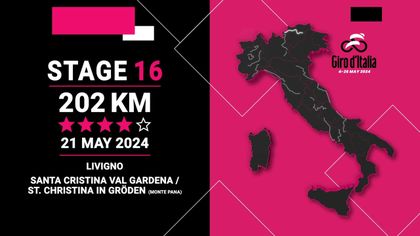Giro-Strecke: Profil der 16. Etappe - es geht aufs Dach des Giro