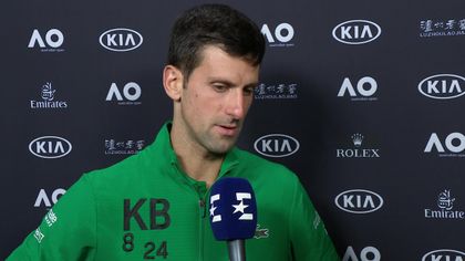 Australian Open : Djokovic flash interview after defeted Raonic