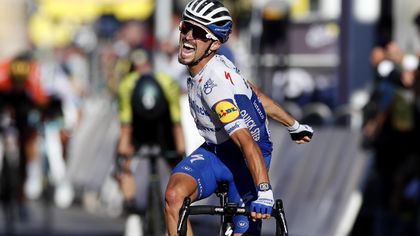 Highlights: Alaphilippe into yellow after tense three-way finale