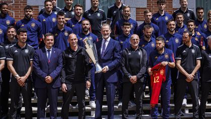 La Selección Española es recibida por el Rey Felipe VI antes de celebrar el título en el Wizink
