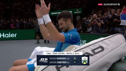 Sifflets, chambrage et 1er set : Djokovic "gâté" face à Dimitrov en finale