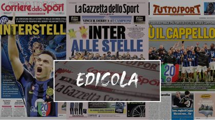 🗞 Da "Interstellar" a "Giù il cappello": lo scudetto dell'Inter sui giornali
