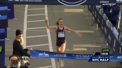 Karoline Bjerkeli Grøvdal vann halvmaraton i New York: – For eit løp!