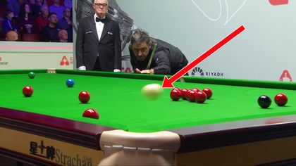 Bizarre moment O'Sullivan sends cue ball 'flying up in the air' with wild long pot