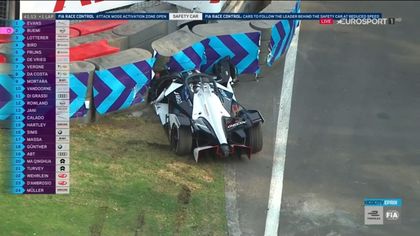 Fórmula E, ePrix de México: Nico Müller empotró su coche contra las protecciones
