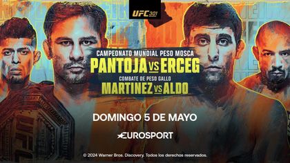 Agenda de deportes de contacto: UFC 301, Pantoja vs Erceg y Martinez vs Aldo (02:00, APP)