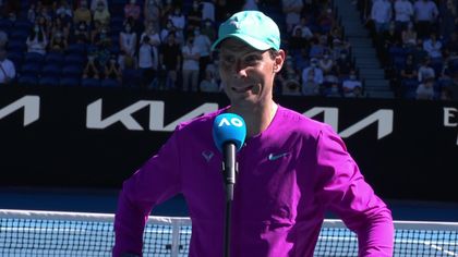 Australian Open : day 3 - Interview Nadal on court
