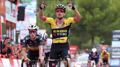 Roglic wins leg-sapping sprint to take Stage 8 of Vuelta, Kuss grabs race lead