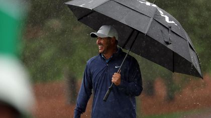 Koepka leads by four as play at The Masters called off due to waterlogged course