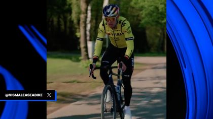 Wout Van Aert vuelve a montar en bici cuatro semanas después de su dura caída: Su mensaje