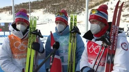 Az oroszok döntő pillanatban híbáztak, így norvég arany a biatlon férfi váltóversenyében