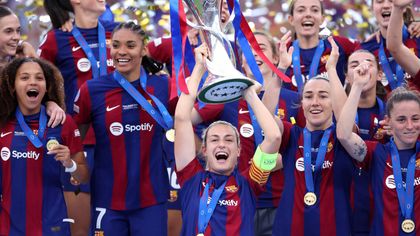 Barcelona land historic quadruple with victory over Lyon