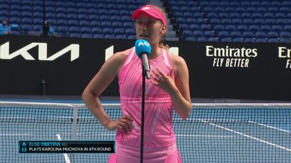 Australian Open | Interview Elise Mertens on court na haar overwinning op Belinda Bencic