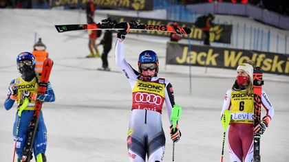 Vlhova edges out Shiffrin on American’s return for the first slalom win of the season
