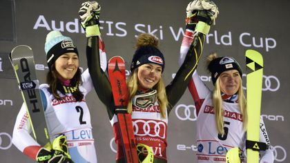 Shiffrin breaks slalom record with victory in Finland after Vlhova crashes