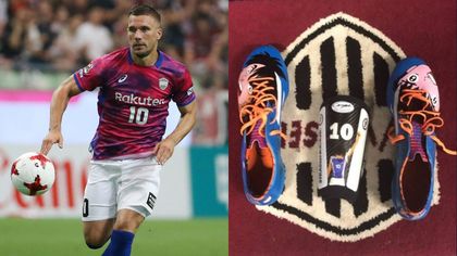 Podolski debutta in Giappone: doppietta con le scarpe di Holly & Benji