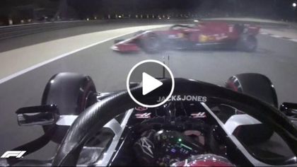 Vettel in testacoda, Magnussen lo evita per un pelo: il video