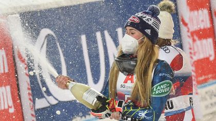 Shiffrin celebrates 'new beginning' with first slalom win in 13 months