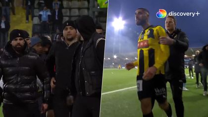 Svensk topopgør afbrudt af tumult mellem fans og spillere: Se eller gense hændelsen her