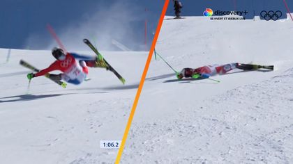 Moralsk sejr i Beijing: Taiwanesisk slalomløber glider i mål på maven